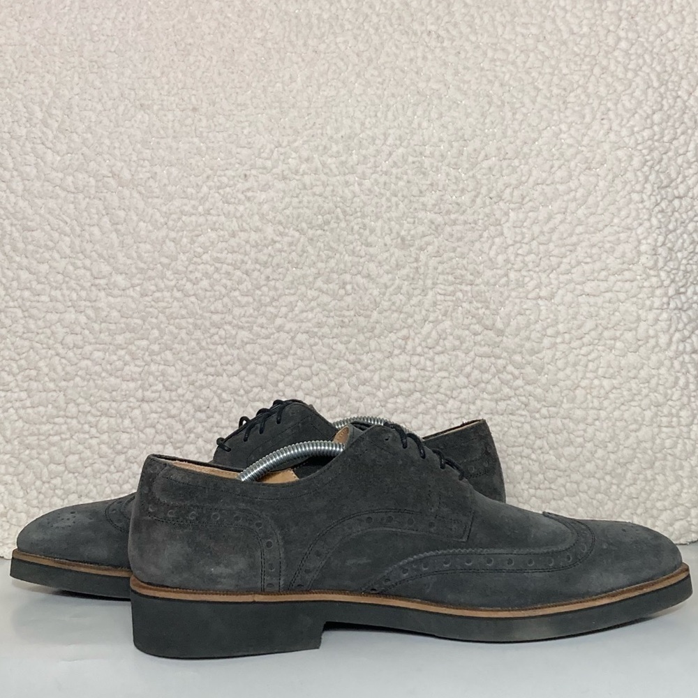 Gordon Rush Men's Grey Concord Leather Lace Up Wingtip Classic Dress Shoes SZ 12 - Picture 6 of 11